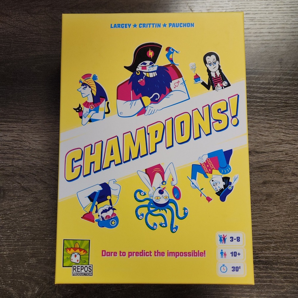 Champions!‎ Board Game Party Tournament Social By Repos Production New Open Box